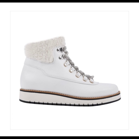 White Mountain Shoes, Cozy Bootie, Lace up hiker boot, Size 8.5, White - Picture 2 of 16